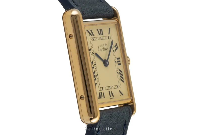 Cartier Tank silver-gilt quartz women's watch W1002753 [2604366]