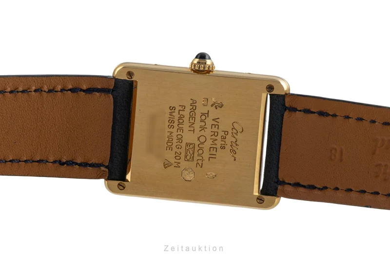 Cartier Tank silver-gilt quartz women's watch W1002753 [2604366]