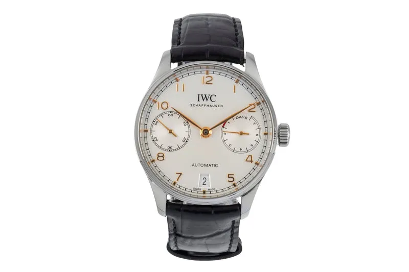 IWC Portugieser steel automatic men's watch IW500704 LP: 14000EUR [2604487]