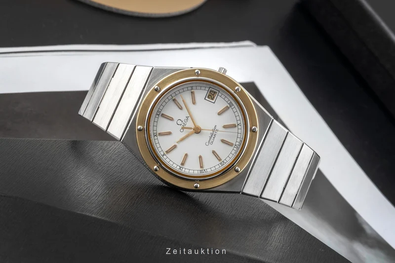 Omega Constellation steel / gold quartz men's watch 196.0147 / 396.0879 Vintage [2604102]
