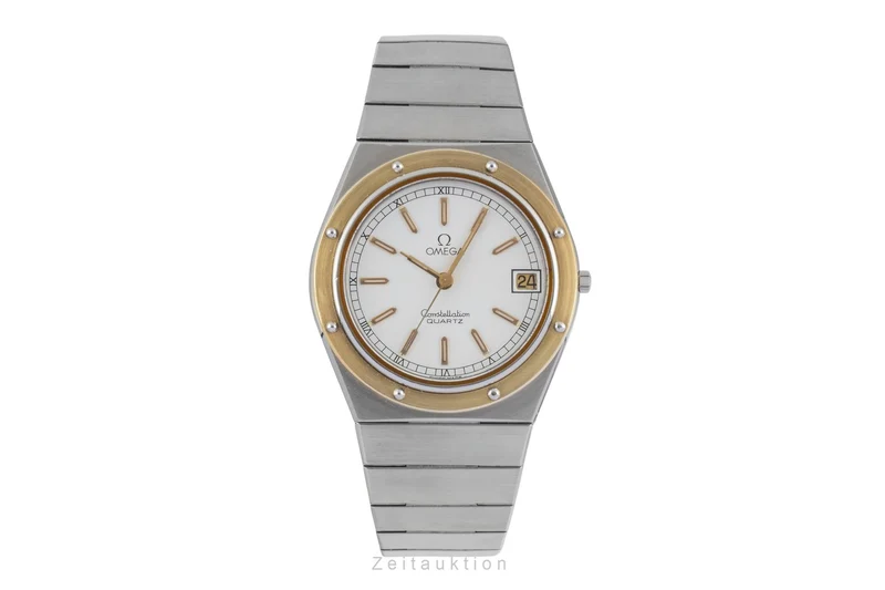 Omega Constellation steel / gold quartz men's watch 196.0147 / 396.0879 Vintage [2604102]
