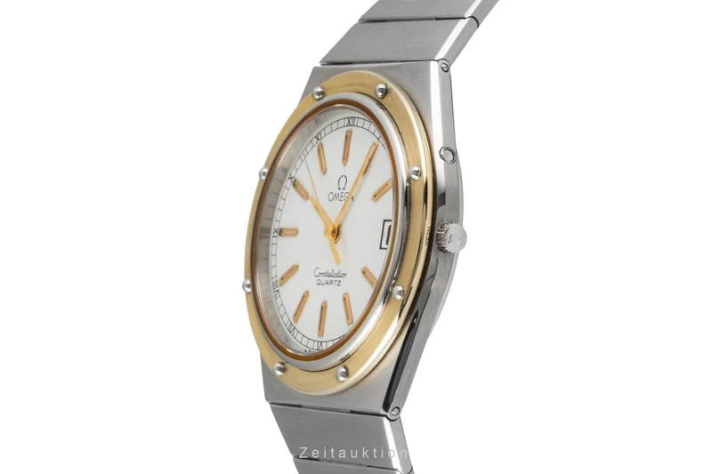 Omega Constellation steel / gold quartz men's watch 196.0147 / 396.0879 Vintage [2604102]