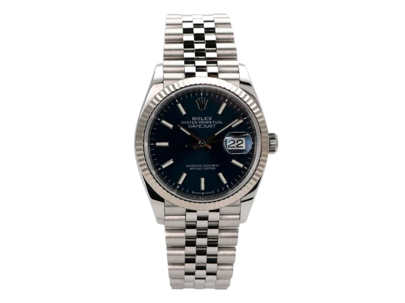 Rolex Datejust 36 Oystersteel Weißgold 126234 Blau Jubile-Band
