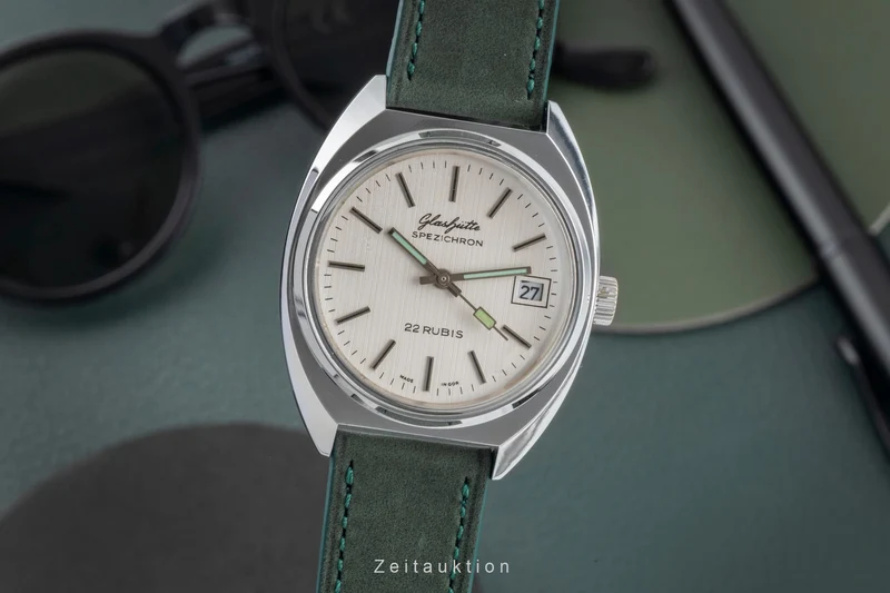 Glashütte Spezichron chromed brass automatic men's watch Vintage [2604198]