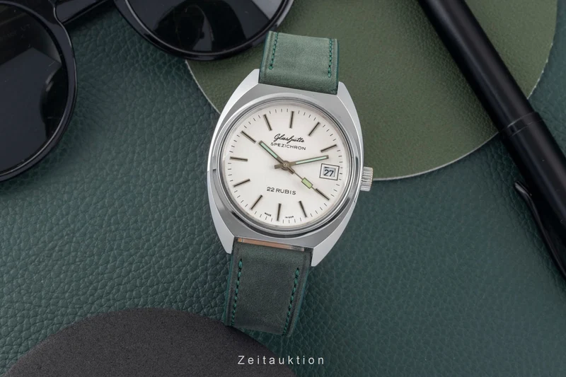 Glashütte Spezichron chromed brass automatic men's watch Vintage [2604198]