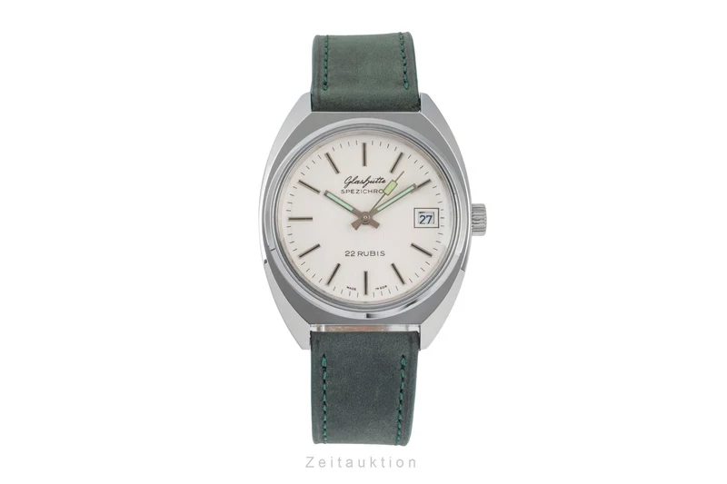 Glashütte Spezichron chromed brass automatic men's watch Vintage [2604198]