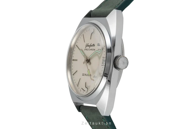 Glashütte Spezichron chromed brass automatic men's watch Vintage [2604198]