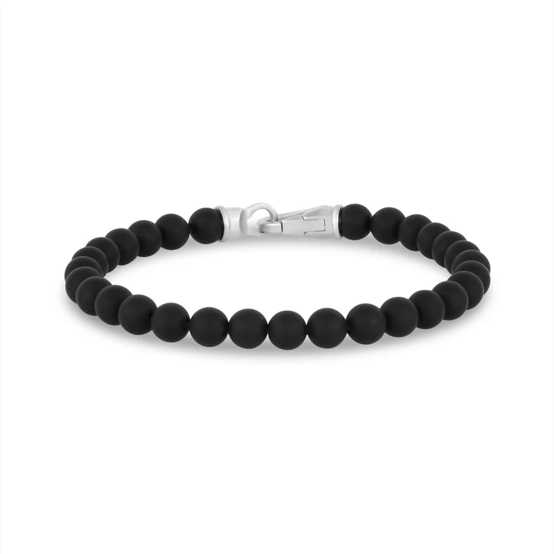 6mm Mattes Perlenarmband mit Verschluss