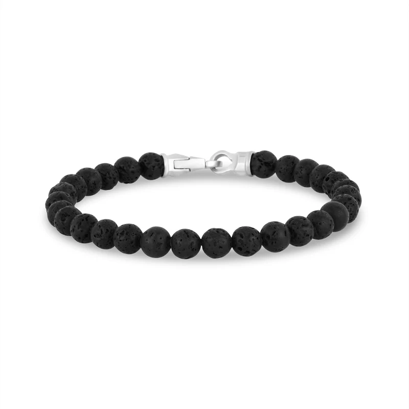 6mm Mattes Perlenarmband mit Verschluss