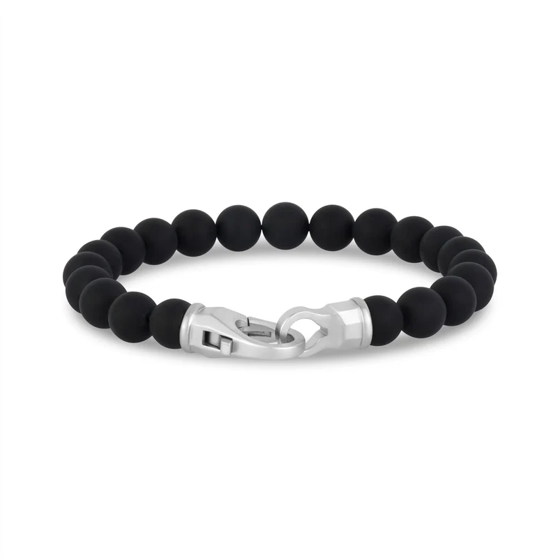 8mm Mattes Perlenarmband mit Schließe