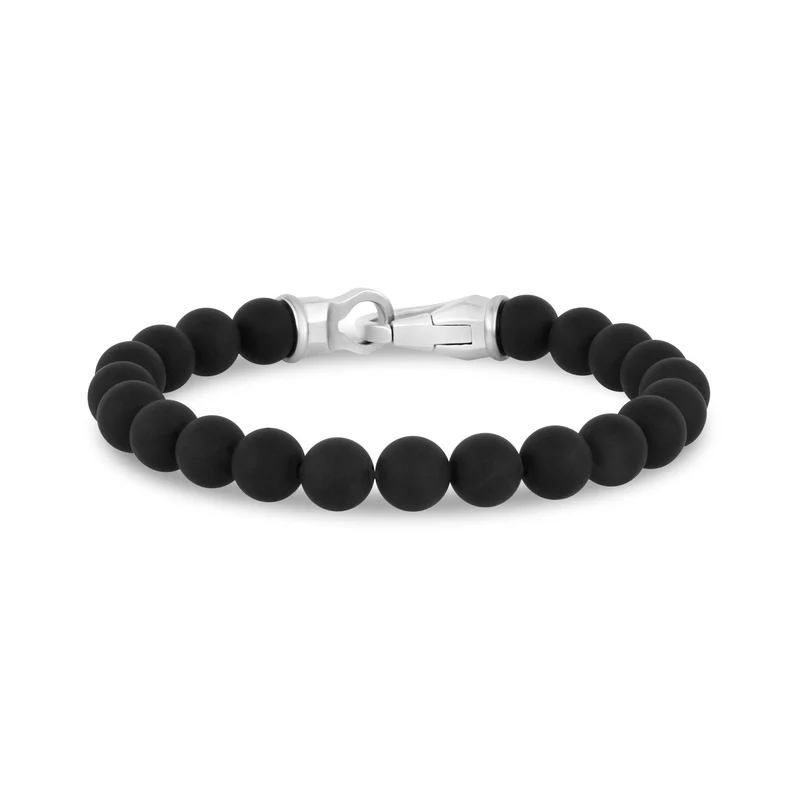 8mm Mattes Perlenarmband mit Schließe
