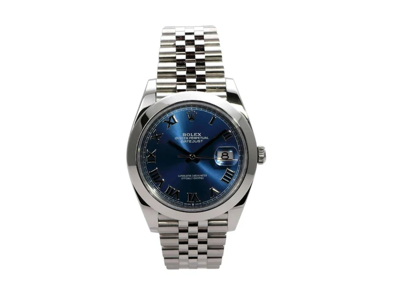 Rolex Datejust 41 Oystersteel 126300 Blau Römisch Jubile-Band