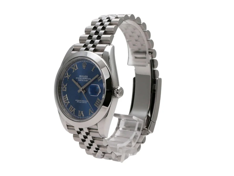 Rolex Datejust 41 Oystersteel 126300 Blau Römisch Jubile-Band
