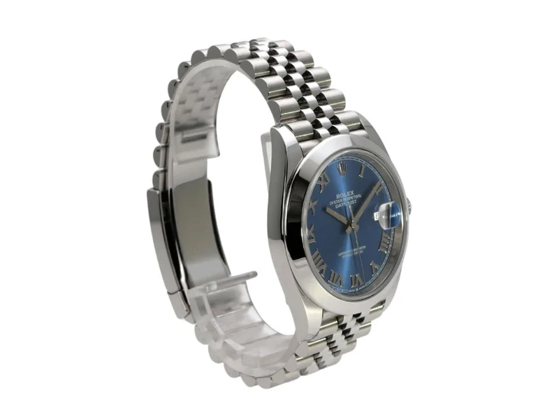 Rolex Datejust 41 Oystersteel 126300 Blau Römisch Jubile-Band