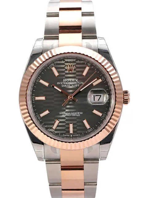 Rolex Datejust 41 Edelstahl Everose-Gold 126331 Slate Riffel