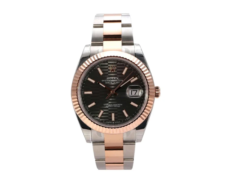 Rolex Datejust 41 Edelstahl Everose-Gold 126331 Slate Riffel