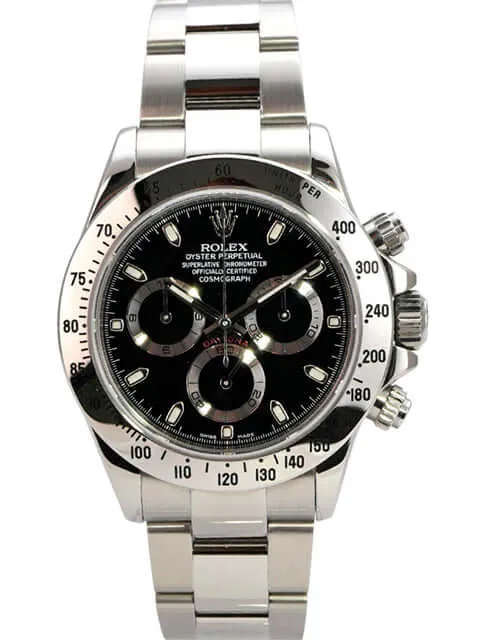 Rolex Daytona Edelstahl 116520 Schwarz
