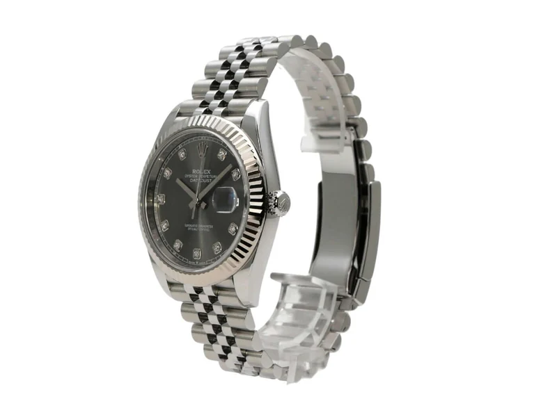 Rolex Datejust 41 Edelstahl Weißgold 126334 Rhodium Diamant Jubile-Band