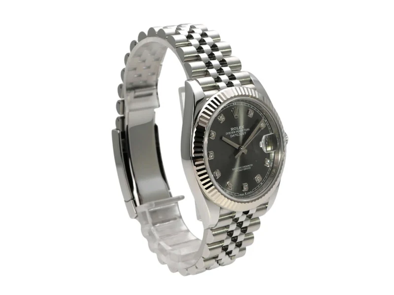 Rolex Datejust 41 Edelstahl Weißgold 126334 Rhodium Diamant Jubile-Band