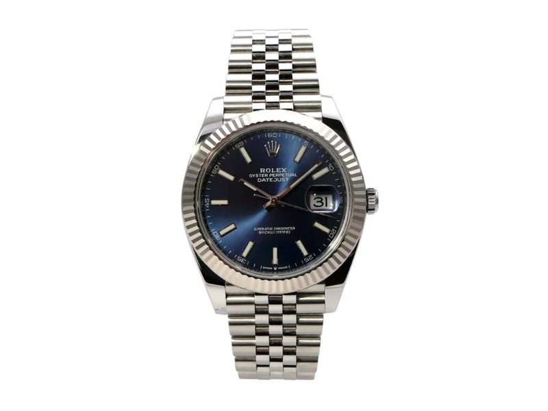 Rolex Datejust 41 Edelstahl Weißgold 126334 Blau Jubile-Band