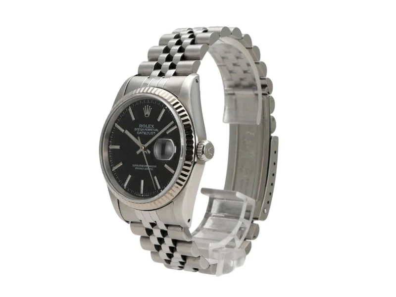 Rolex Datejust 36 Ref. 16234 Schwarz Jubile-Band
