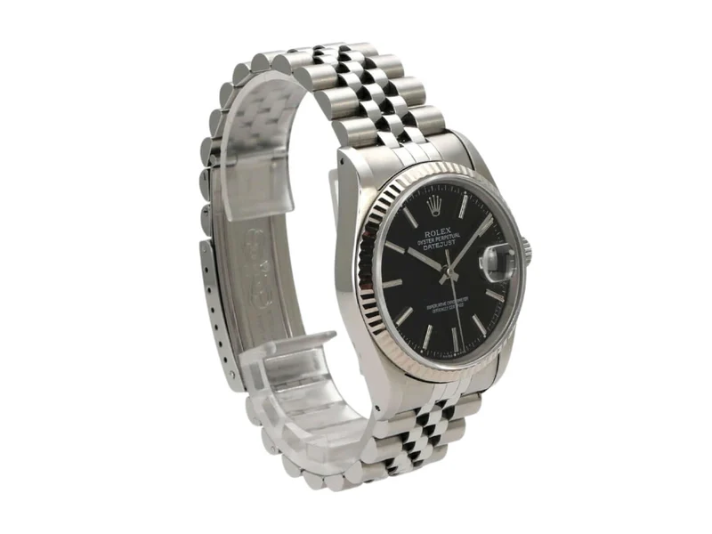 Rolex Datejust 36 Ref. 16234 Schwarz Jubile-Band