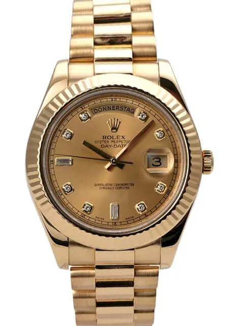 Rolex Day-Date II 218238 Gelbgold Champagner Diamant