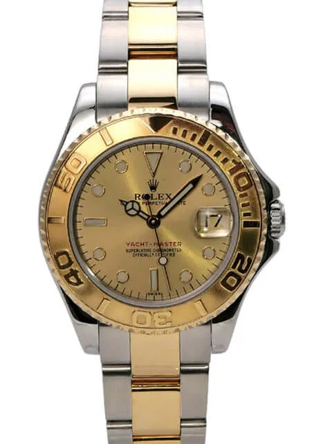 Rolex Yacht-Master 35 Edelstahl Gelbgold 168623 Champagner