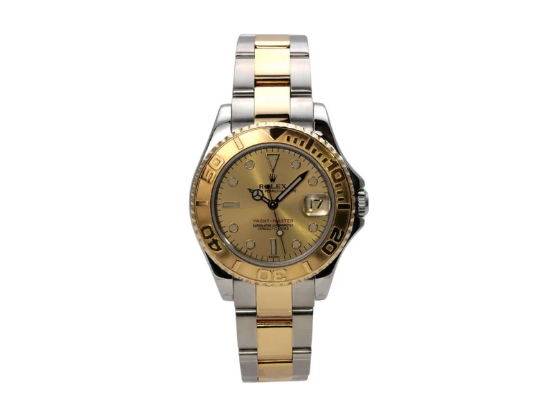 Rolex Yacht-Master 35 Edelstahl Gelbgold 168623 Champagner
