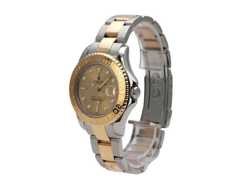 Rolex Yacht-Master 35 Edelstahl Gelbgold 168623 Champagner