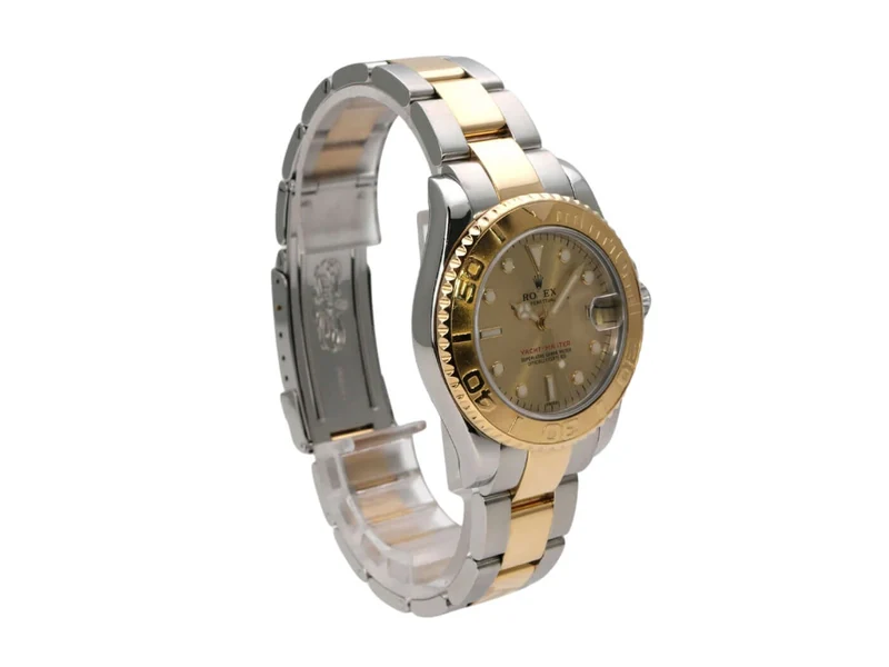 Rolex Yacht-Master 35 Edelstahl Gelbgold 168623 Champagner