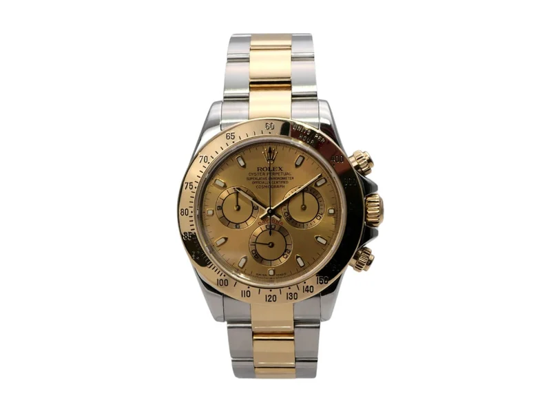 Rolex Daytona Edelstahl Gelbgold 116523 Champagner