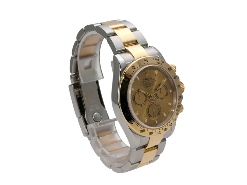 Rolex Daytona Edelstahl Gelbgold 116523 Champagner