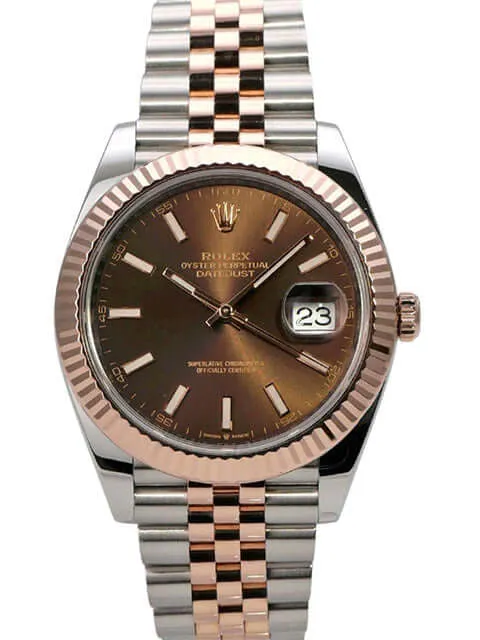 Rolex Datejust 41 Edelstahl Everose-Gold 126331 Choco Jubile-Band