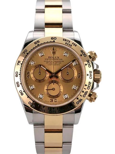 Rolex Daytona Edelstahl Gelbgold 116503 Champagner Diamant