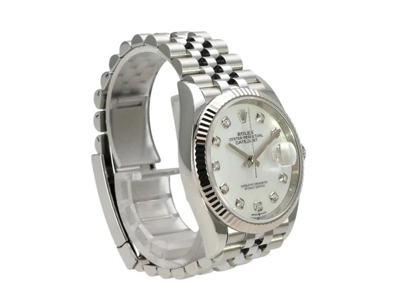 Rolex Datejust 36 Oystersteel Weißgold 126234 Perlmutt Diamant Jubile-Band