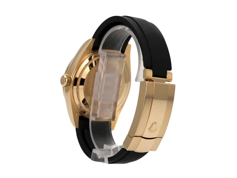 Rolex Sky-Dweller Gelbgold Oysterflex 336238 Schwarz