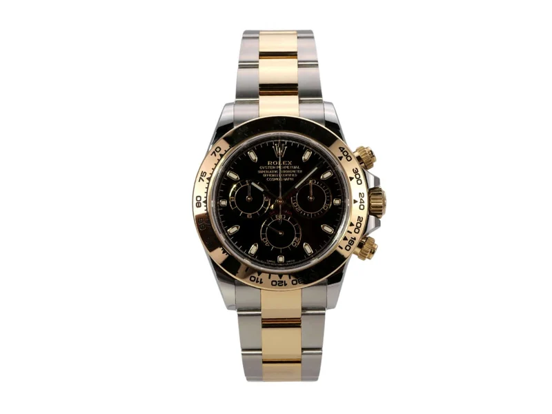 Rolex Daytona Edelstahl Gelbgold 116503 Schwarz