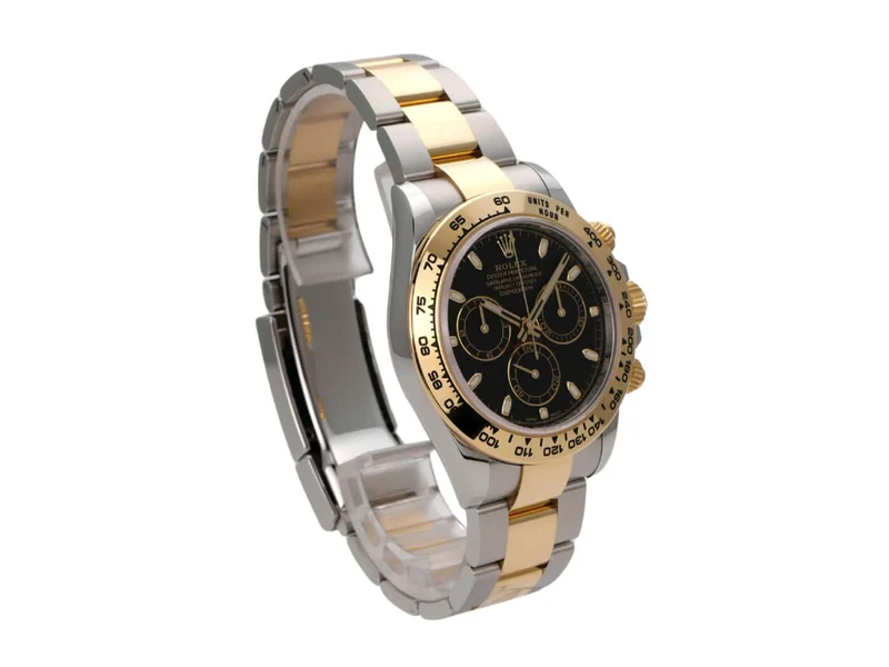 Rolex Daytona Edelstahl Gelbgold 116503 Schwarz