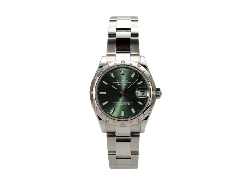 Rolex Datejust 31 Edelstahl Weißgold Diamant 278344RBR Mintgrün