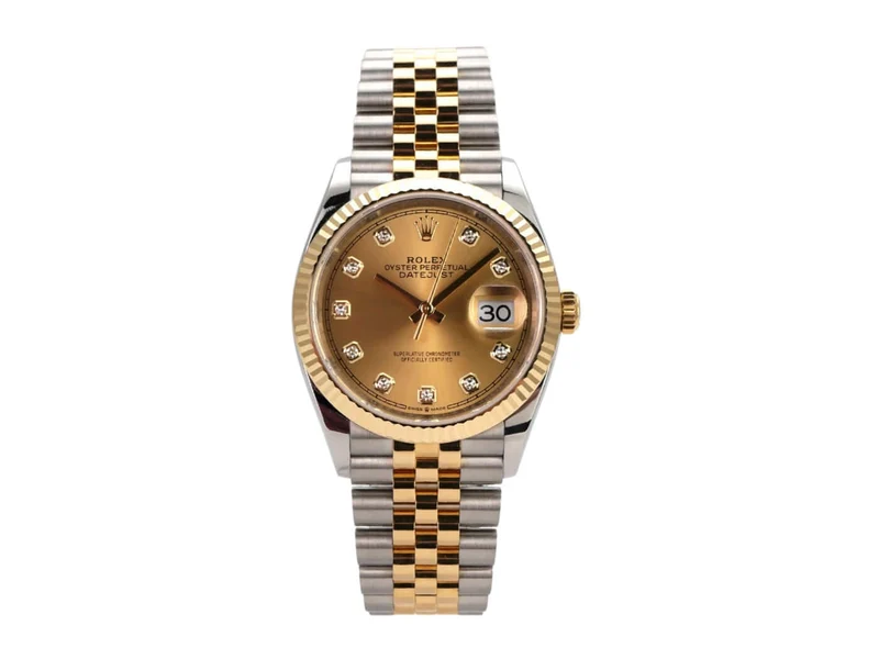 Rolex Datejust 36 126233 Champagner Diamant Jubile-Band