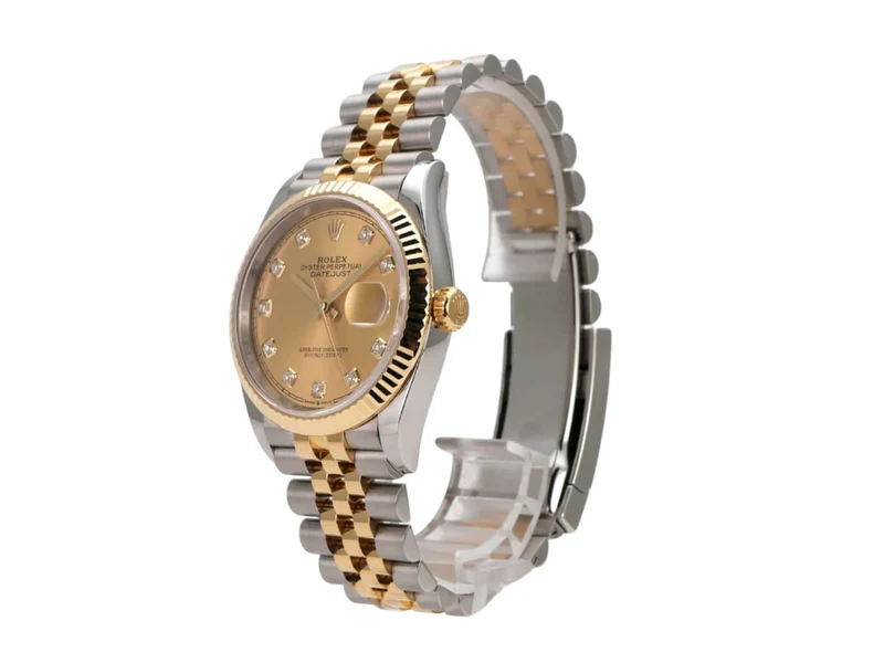 Rolex Datejust 36 126233 Champagner Diamant Jubile-Band