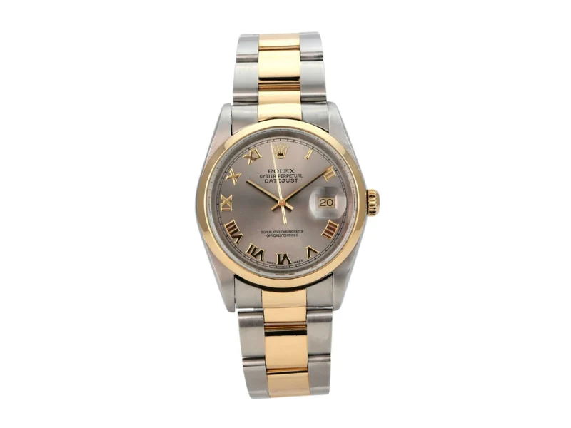 Rolex Datejust 36 Stahl Gold 16203 Stahlfarben Römisch