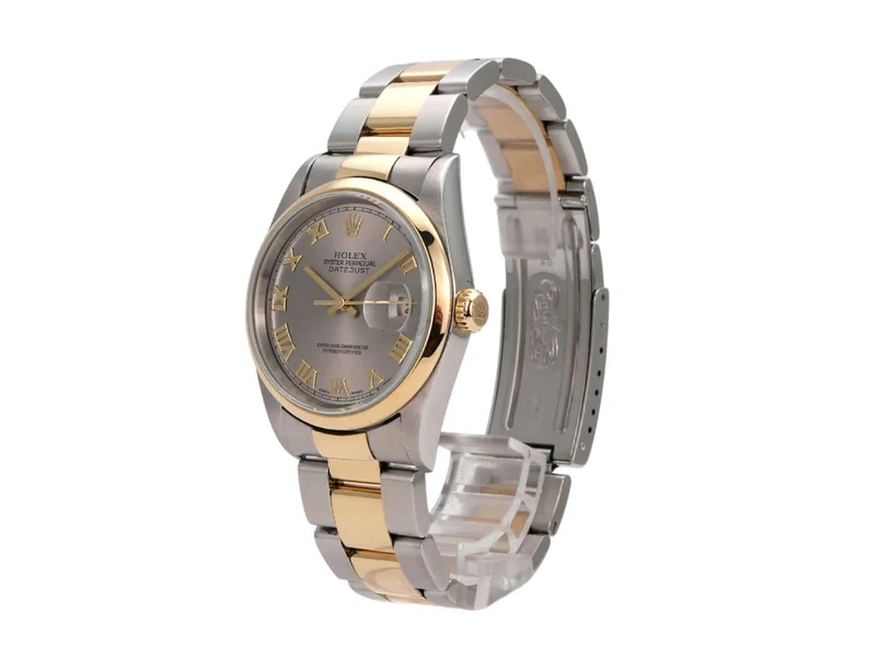 Rolex Datejust 36 Stahl Gold 16203 Stahlfarben Römisch