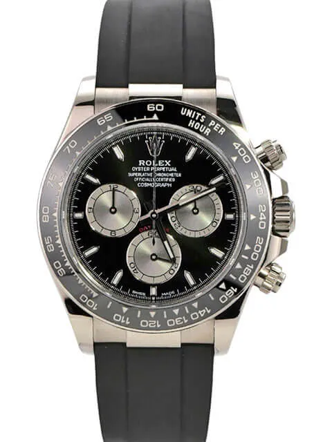 Rolex Daytona 126519LN Weißgold Oysterflex Schwarz