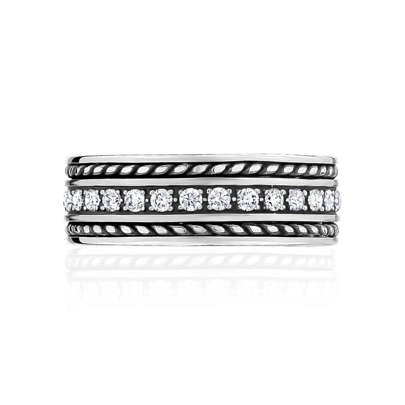 8mm C.Z Stein Band