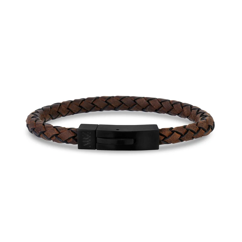 Dunkelbraunes Lederarmband | 6MM