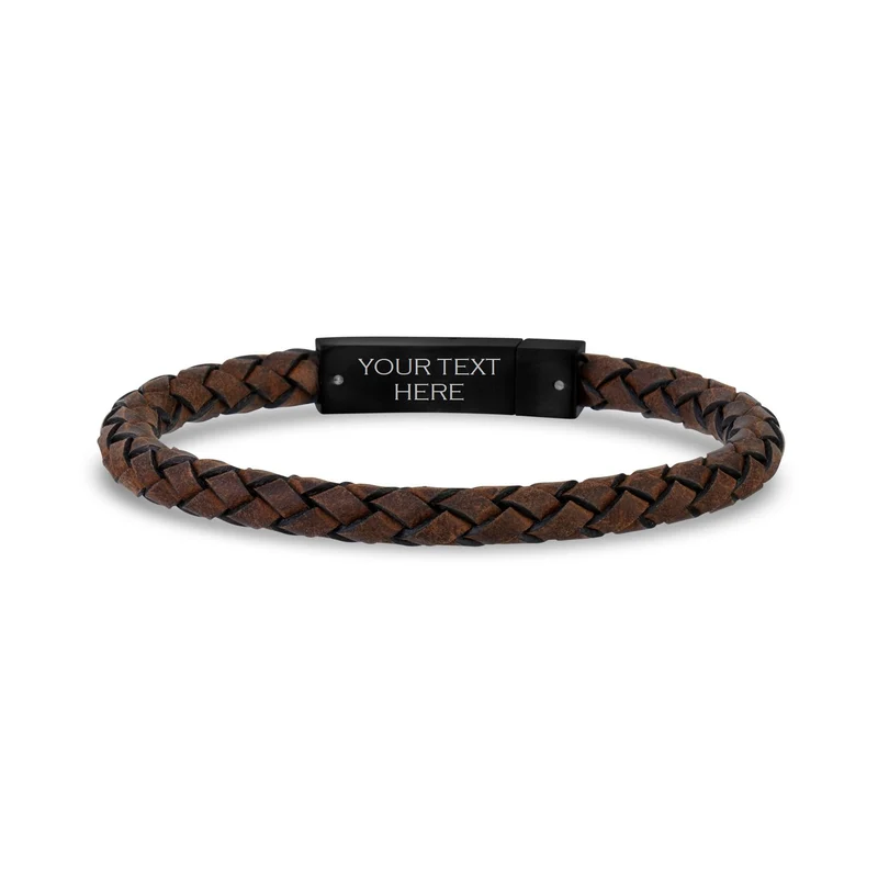 Dunkelbraunes Lederarmband | 6MM