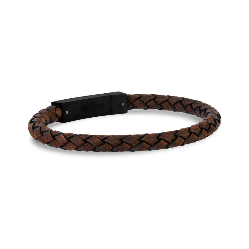 Dunkelbraunes Lederarmband | 6MM