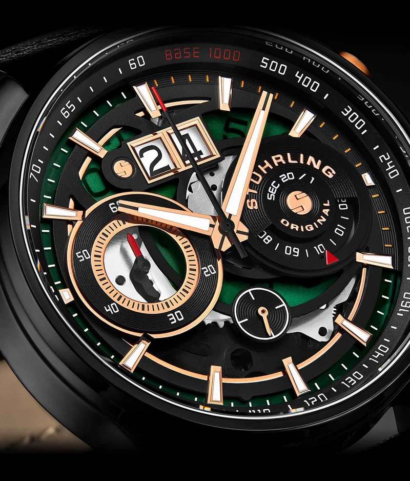 Stührling Tachymeter 923.04, Torero 894.04, Signature Pen, and Watch Tool Kit